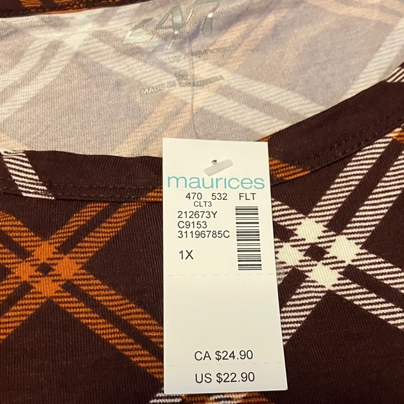 Maurices Long Sleeve Crew Neck Top - Picture 2 of 5